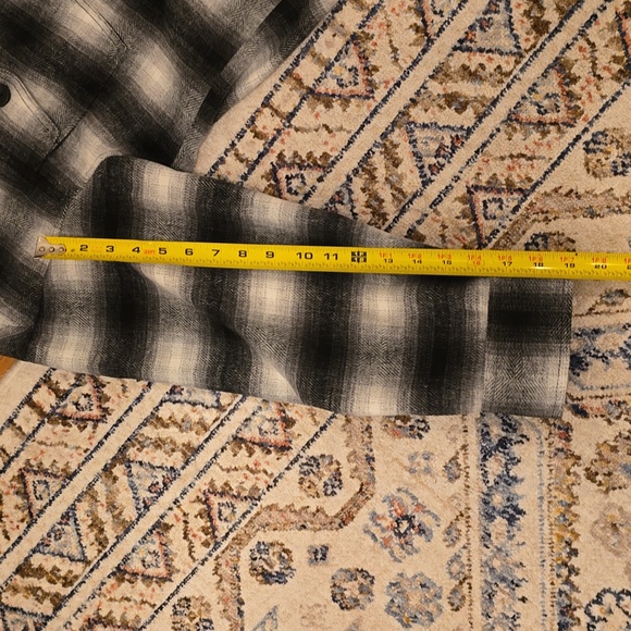 A.N.A. BRAND WOMEN'S BLACK AND WHITE PLAID FLANNEL PLUS SIZE JACKET SIZE 1X - Picture 15 of 16